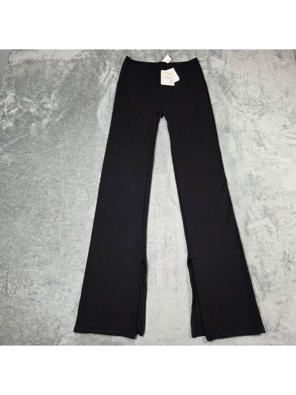 Fabletics Pants Womens Medium Black Cloud Seamless High Waisted Split Flare NEW